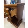 Image 2 : Vintage Oak Night Stand w/ Brass Pulls 25T & An Armful Of Quality Reads