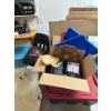 Image 1 : Collection of games, backpacks, and two red and black totes