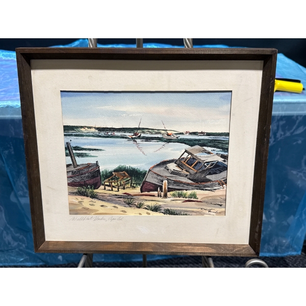 Robert Brooks "Wellfleet Harbour" Original Watercolour 11Wx8.5H
