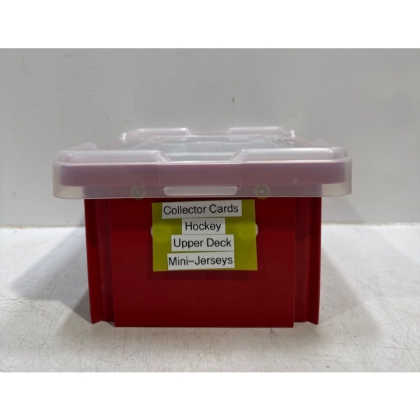 Bin of Upper Deck Mini Jerseys