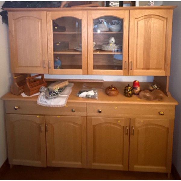 Large Wooden Cabinet (Furniture ONLY, Contents NOT Included) - 67W, 18D, 68T