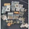 Image 1 : Vintage Canadian Military Brass Buttons with Canadian Coin Collection