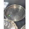 Image 6 : Silver Plated Serving Trays, Bowls, and Tea Set