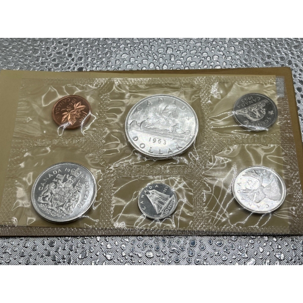 1963 Canadian Uncirculated Coin Set 43g 80% Silver