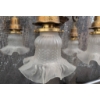Image 5 : Brass Chandelier with Frosted Glass Shades and Adjustable Light Arms