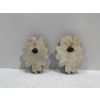Image 2 : Chalk Flowers, Pair of Red Roses 6H