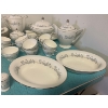 Image 5 : Vintage Minton Pandora bone china delicate grey floral pattern and silver trim One large co