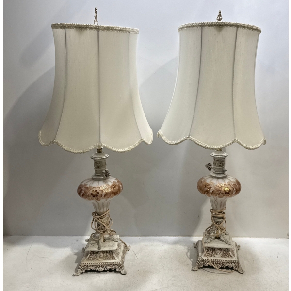 Pair of Leviton Lamps 33.5H, Both Working