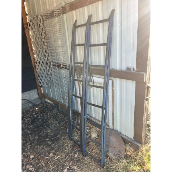 Ramps, shovels, rakes, single portable bed frame, bird bath and more 