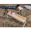 Image 1 : Mastercraft foldable stand, Jobmate sawhorse brackets and vinyl umbrella