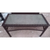 Image 2 : Rattan Outdoor Loveseat w/ Glass Top Cocktail Table 