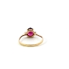 Image 3 : 10KY Rhodolite Garnet(1.40CT) & Diamond (2=0.03CTW HI/SI2-I) Ring SZ 7.5, 1.40grams