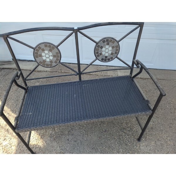  2 Seater Outdoor Folding Patio Chair 42 W, 19 D, 37 T