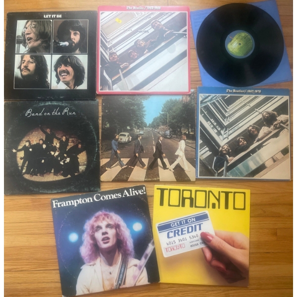 Assorted Vinyl Albums  The Beatles, Band on the Run, Frampton Comes Alive, & Toronto Get It On Credi