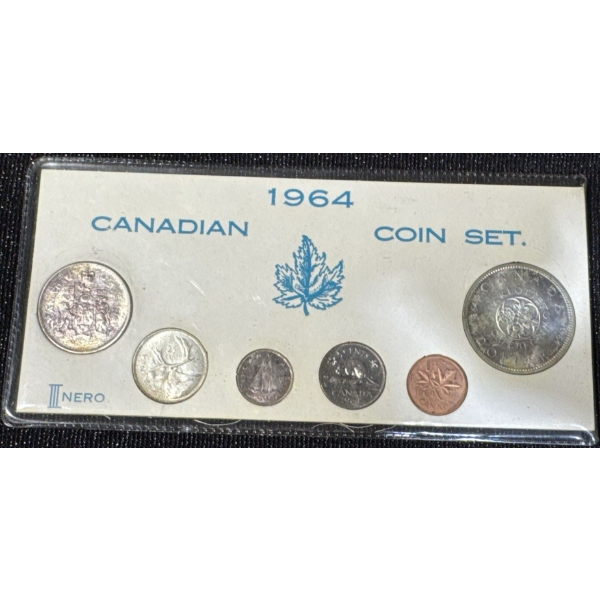 1964 Canadian Silver Proof-Like 6-Coin Set