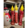 Image 1 : Vintage 1950s through 1970s now considered a vintage collection of blow molds snowman and three Noel
