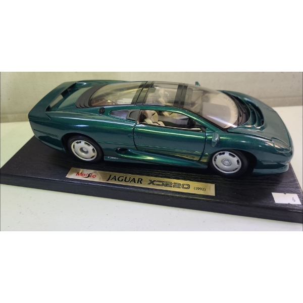 1992 Jaguar XJ220 1:18 Scale Model Mounted on Base 12 W, 6 D, 3.5 T (Measurement w/ Base Included)