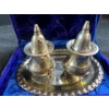 Image 4 : Brass Goblets 7T w/ Table Shaker Set 