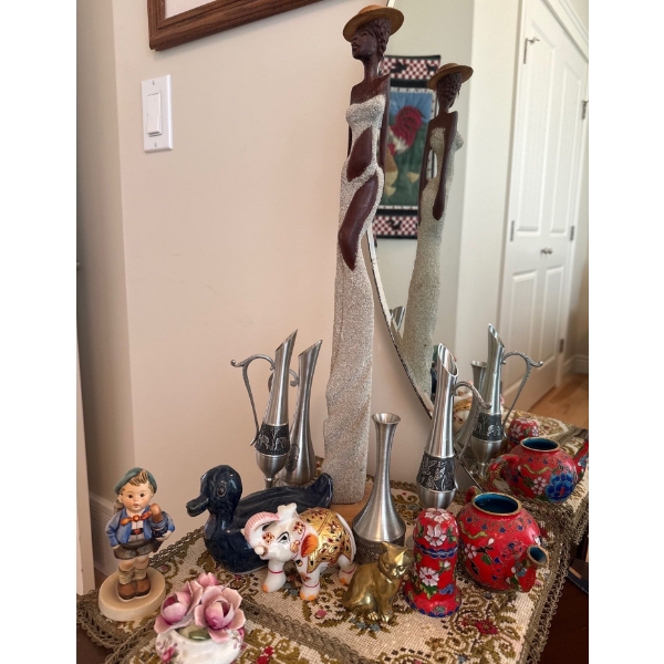Home Decor Collection - Enamels Teapot, Small Brass Cat, Thailand Vases, BAB Art and More 