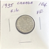 Image 7 : 4 Canada Silver Dimes, 1915, 1920, 1935, 1936