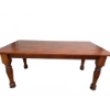 Image 1 : Rectangular Solid Wood Dining Table with Turned Legs