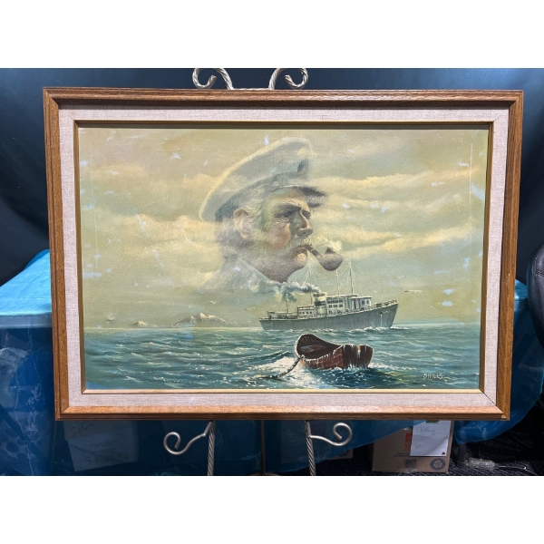 Shills Original Acrylic Ocean Scene 36Wx24H