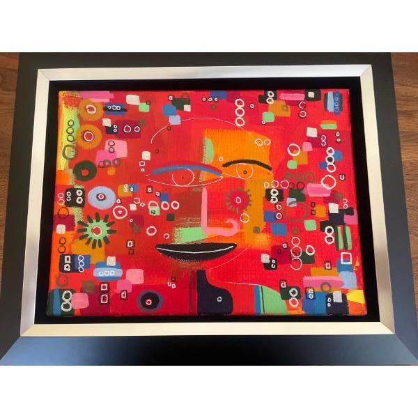 Untitled, Original Acrylic On Canvas - Vancouver Un-named Artist 13 x 17