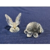 Image 1 : Swarovski Crystal Butterfly 2inch H and Turtle Set 1.25Inch H