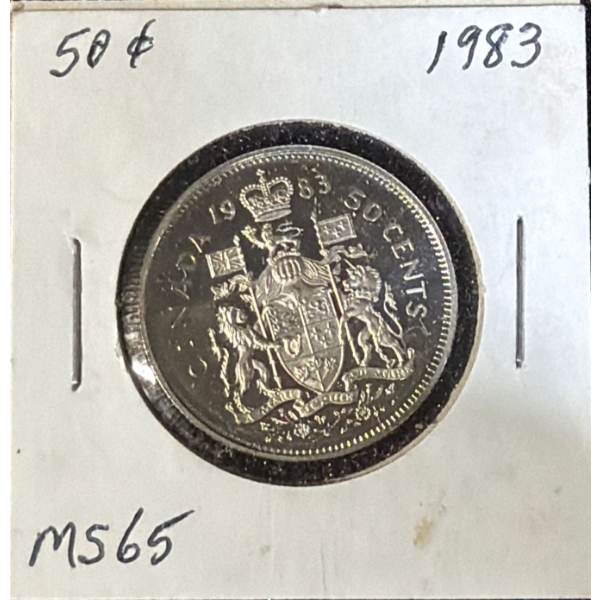 1983 MS65 Canadian Half Dollar