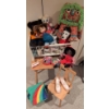 Image 1 : Collectibles Lot: Plush Toys, Vintage Items, and Wooden Furniture