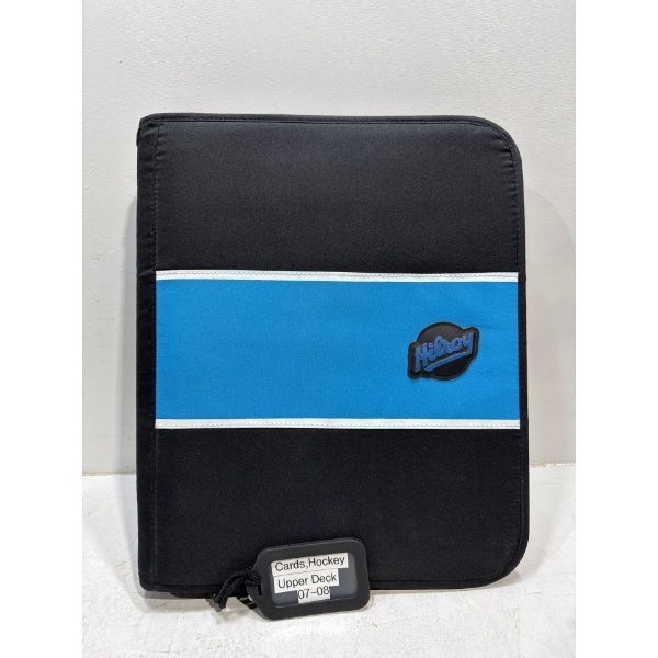 Binder of Upper Deck 07-08 Hockey Cards