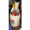 Image 3 : Geometry Set, Rulers, Night Light, Cup Of Vintage Pens & Paint Brushes+++