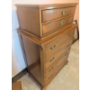 Image 3 : Hall Strathroy Solid Oak Tallboy Chest of Drawers with Brass Hardware