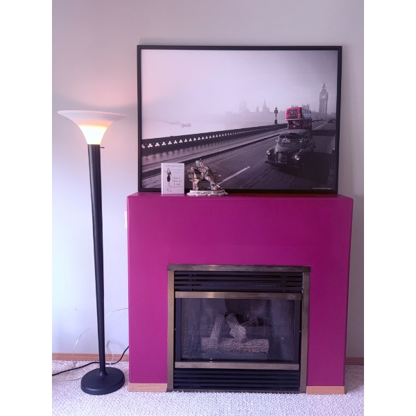 Home Decor Modern Torchiere Lamp, Porcelain Figurine, Westminster Bridge Framed Print