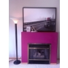 Image 1 : Home Decor Modern Torchiere Lamp, Porcelain Figurine, Westminster Bridge Framed Print