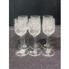 Image 1 :  Crystal Clear Industries #2690 "Deco Rose" Etched Crystal Cordial Glasses