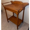 Image 2 : Wooden Antique Washstand w/Towel Bars & Lower Shelf 19th Century Early
