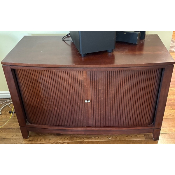 TV Stand /Entertainment Unit w/ Sliding Doors, Contents NOT Included - 43.5W, 19D, 29T