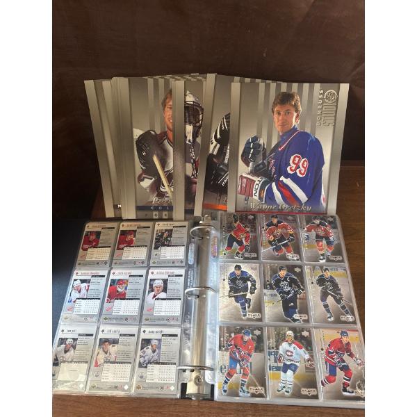 Binder w/ Large Collection of Hockey Cards - Donruss Studio Portrait, Upper Deck, Gretzkey Hockey,