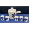 Image 1 : Hand Painted Porcelain Juicer and 5 Cups