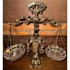 Image 1 : Vintage Regency Style Decorative Scales Of Justice-Ornate Gold Tone Brass Balance Scale