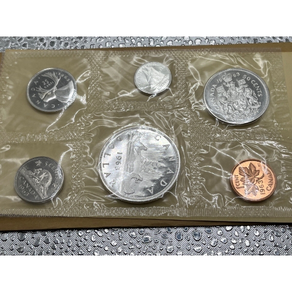 1963 Canadian Uncirculated Coin Set 43g 80% Silver