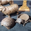 Image 7 : Cast Iron Animals, Cross, and wooden Decorative Box