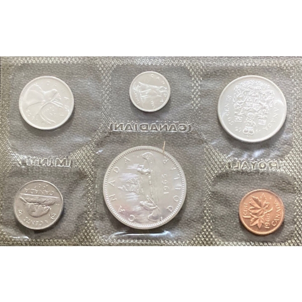 1965 Canadian Uncirculated Coin Set 80% Silver 1.11 Ounces