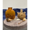 Image 3 : Carved Wood and Landscape Snuff Bottles with Spoons 2.75H & 2H