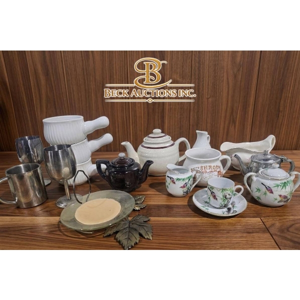 Ceramic and Metal Teaware and Tableware