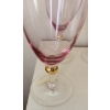Image 2 : Pink and Gold Glasses, 4 of Each (Beverage and Wine)