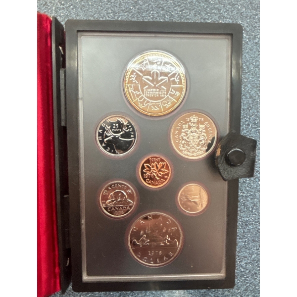1978 Canadian double dollar set with silver dollar