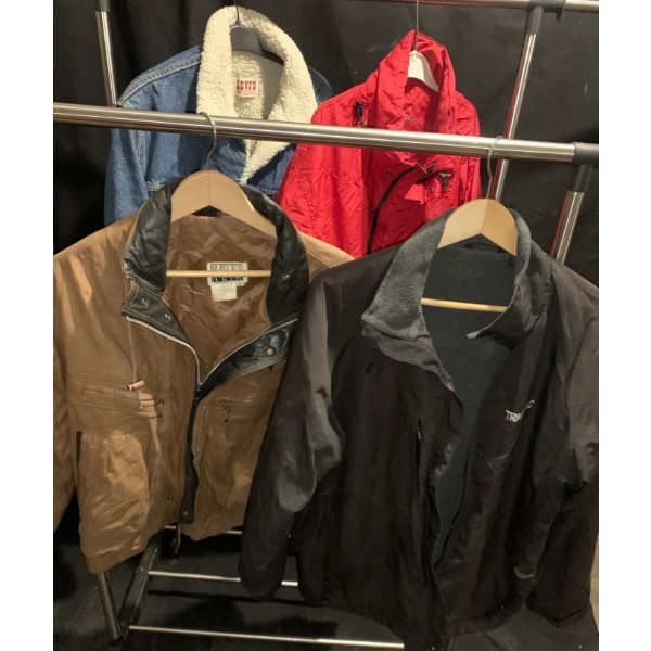 Collection of Mens Clothing (M/L); Levi's Sherpa Jean Jacket, Stormtech Jacket and More 