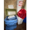 Image 2 : Utility Table w/ Assorted Totes & Storage Vessels 72W 